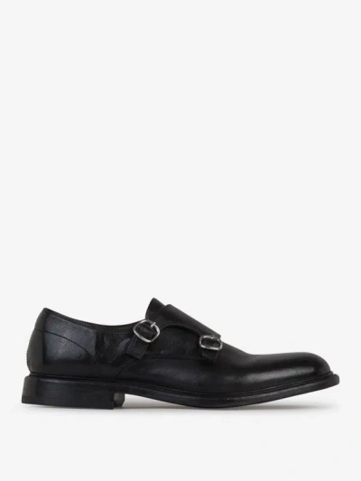 Green George Double Buckle Shoes In Negre