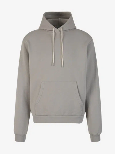 John Elliott Cotton Hood Sweatshirt In Gris Clar