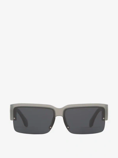 Palm Angels Drain Rectangular Sunglasses In Logo Printed On The Contrasting Temples