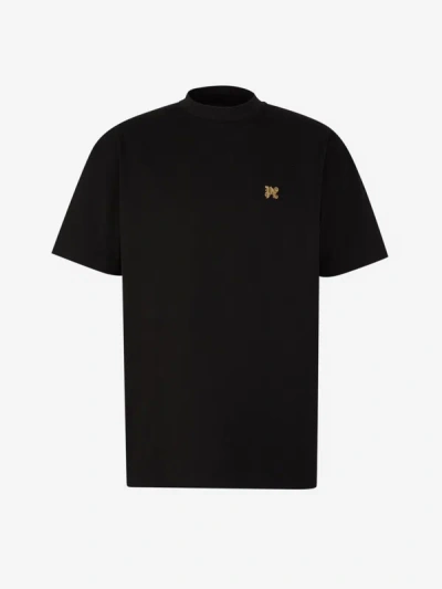 Palm Angels Monogram Pin T-shirt In Negre