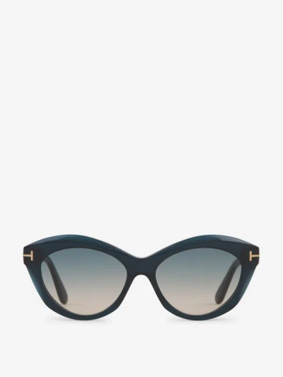 Tom Ford Toni Oval Sunglasses In Decoración Del Logo "t" De Metal