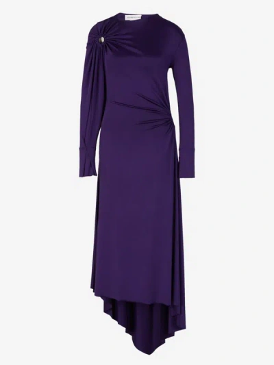 Victoria Beckham Ruched Maxi Dress In Albergínia