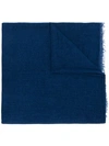 Faliero Sarti Fine Knit Scarf In Blue