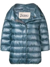 Herno Padded Feather Down Jacket In Blue