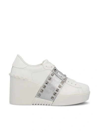 Valentino Garavani Sneakers In White/silver/palladium/white