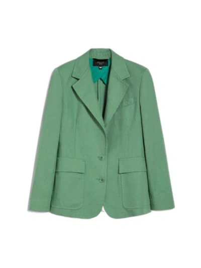 Weekend Max Mara Lamine Blazer In Green