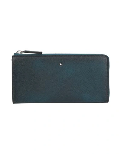 Montblanc Wallets In Slate Blue