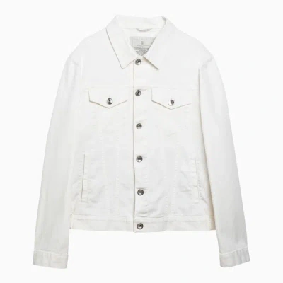 Brunello Cucinelli White Denim Jacket Men