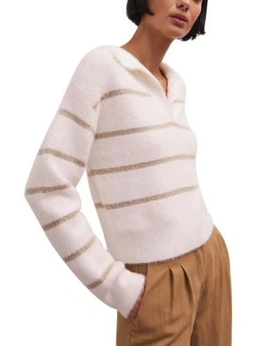 Z Supply Monique Stripe Sweater In Brown