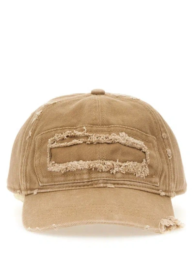 Diesel Baseball Cap In Beige