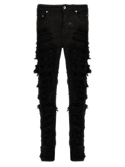 Rick Owens Drkshdw 'detroit Cut' Jeans In Black