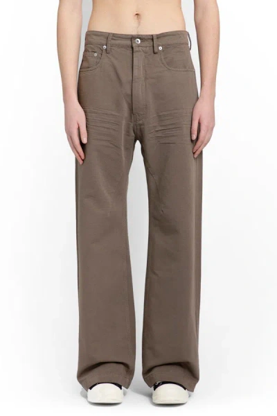 Rick Owens Trousers In Brown