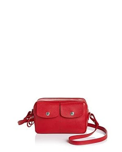 Longchamp Le Foulonne Leather Camera Bag - Red In Red Orange