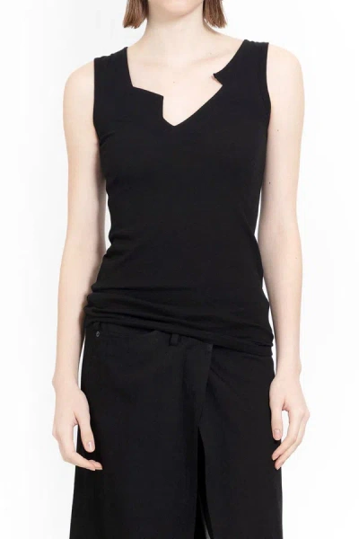 Yohji Yamamoto Tank Tops In Black