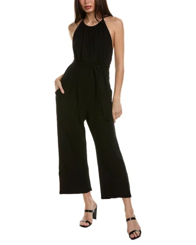 Monrow Supersoft Halter Jumpsuit In Black