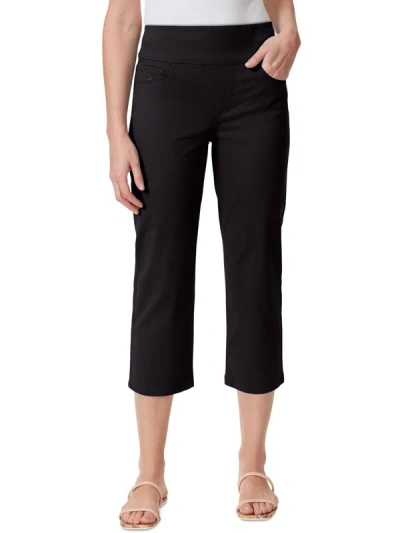 Gloria Vanderbilt Amanda Womens High Rise Pull On Capri Jeans In Black