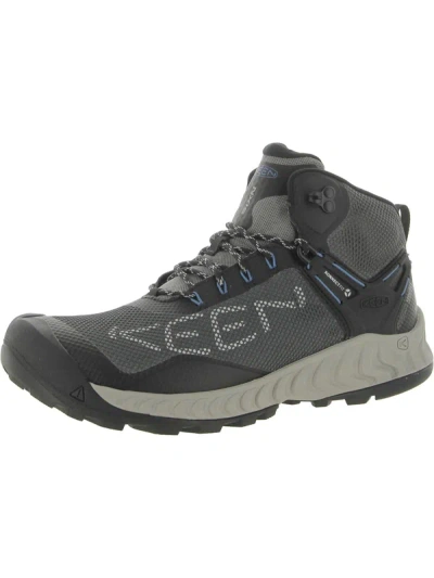 Keen Nxis Evo Mens Waterproof Lace-up Hiking Boots In Grey