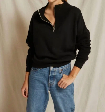 Perfectwhitetee Tyra Pullover Sweater In True Black