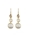 Ippolita 18k Yellow Gold Lollipop Clear Quartz, White Moonstone & Clear Quartz Over Mother-of-pearl Doublet T In Antique White