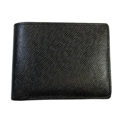 Pre-owned Louis Vuitton Portefeuille Multiple Leather Wallet () In Black