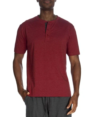 Unsimply Stitched Henley Shirt In Red