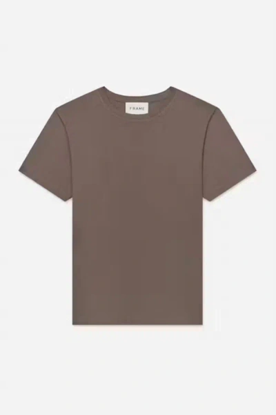 Frame Logo Tee In Dry Rose In Multi
