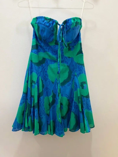 De Loreta Tampico Dress In Blue In Green