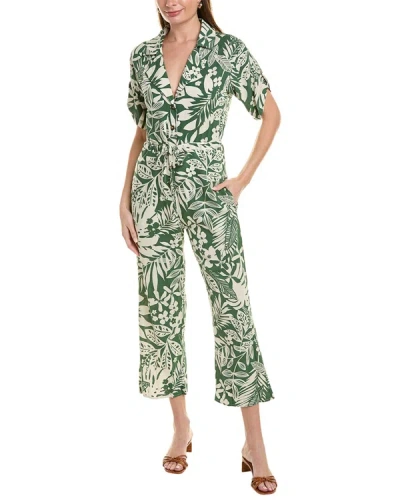 Dress Forum Sweet Summer Linen-blend Jumpsuit In Green