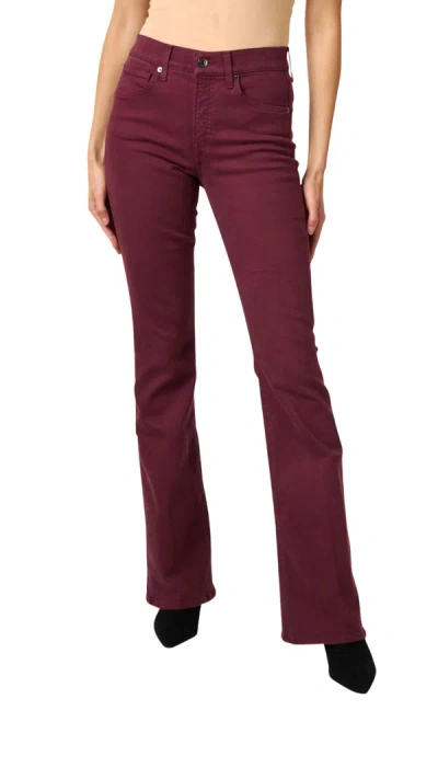 Veronica Beard Beverly Flare Jean In Burgundy In White