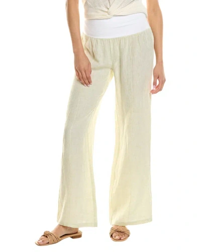 Hiho Marigot Roll Down Linen Pant In Yellow