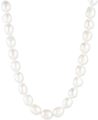 Carolee Silver-tone Imitation & Freshwater Pearl (4-12mm) 16" Collar Necklace