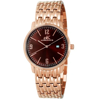 Adee Kaye Men's Majestic Brown Dial Watch In Gold