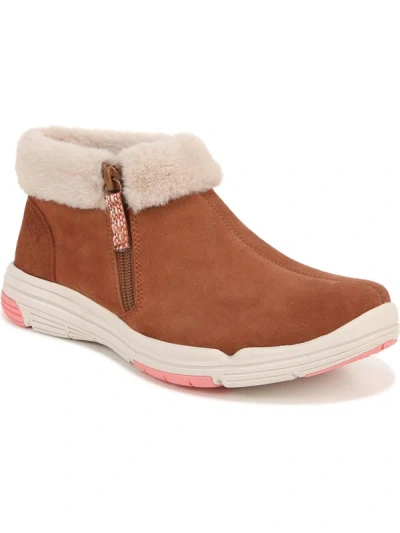 Ryka Anchorage Mid Womens Suede Cold Weather Booties In Brown