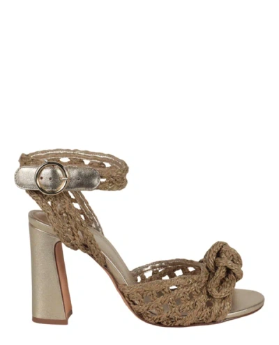 Alexandre Birman Raffia Clarita Curve Sandals In Grey