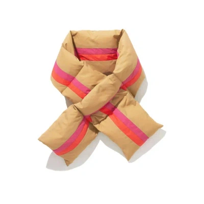 Kule Women's The Seever Puffer Wrap In Walnut/pink/poppy In Brown
