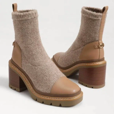 Sam Edelman Rozanna Knit Bootie In Luxe Tan In Multi