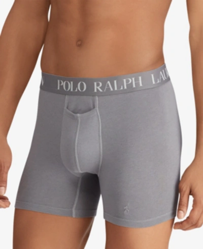 Polo Ralph Lauren Men's Cotton/modal Blend Boxer Briefs, 2-pk. In Marine Grey/polo Black