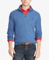 Polo Ralph Lauren Men's Textured Quarter-zip Sweater In Royal Heather