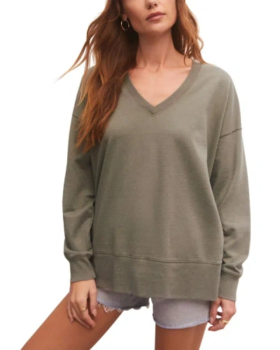 Z Supply Modern Weekender Sweater In Green