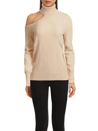 L Agence Easton Sweater In Biscuit In Brown