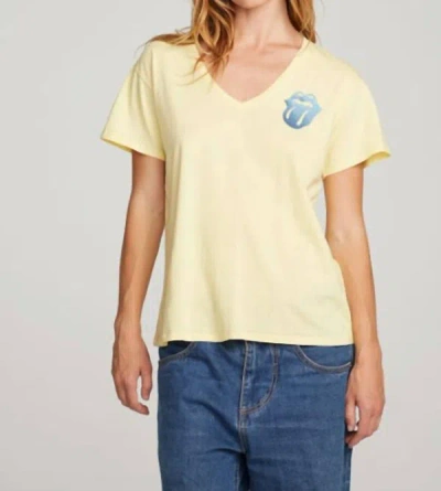 Chaser North America Tour Tee In Lemon In Yellow