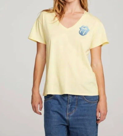 Chaser North America Tour Tee In Lemon In Multi