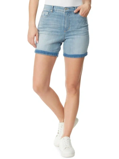 Gloria Vanderbilt Womens High Rise Mini Denim Shorts In Multi