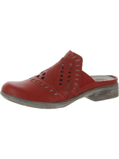 Naot Sharkla Womens Faux Leather Casual Mules In Red