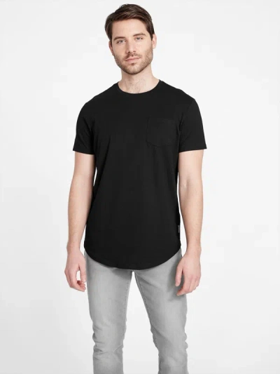 Guess Factory Vantor Longline Tee In Black