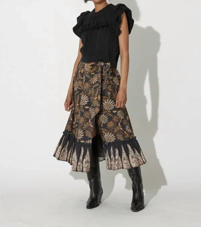 Cleobella Mika Midi Skirt In Black In Brown