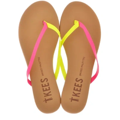 Tkees Women's Mixed Palette Slippers In Pink Citrus In Multi