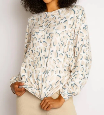 Pj Salvage Wild About You Long Sleeve Top In Oatmeal In Beige