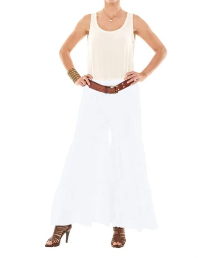 Oh My Gauze Aloha Pant In Snow In White