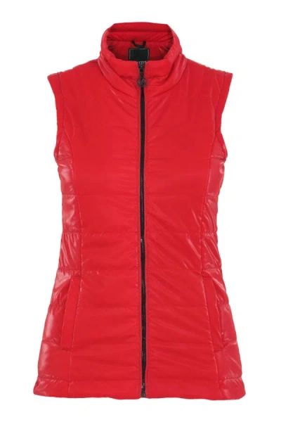 Dolcezza Women's Woven Vest In Red